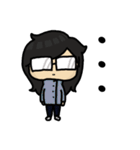 The emotion behind the glasses（個別スタンプ：19）