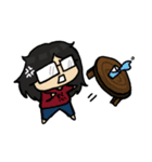 The emotion behind the glasses（個別スタンプ：26）