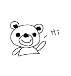 colorless bear and hand puppet（個別スタンプ：1）