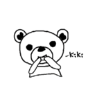colorless bear and hand puppet（個別スタンプ：3）