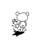 colorless bear and hand puppet（個別スタンプ：24）