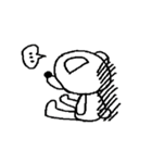 colorless bear and hand puppet（個別スタンプ：35）