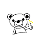 colorless bear and hand puppet（個別スタンプ：37）