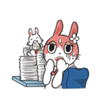 Rabbit Pudon's Working life（個別スタンプ：27）