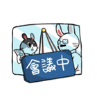 Rabbit Pudon's Working life（個別スタンプ：34）
