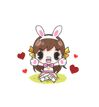 Melon rabbit need some one (DukDik) +（個別スタンプ：11）