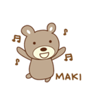 まきちゃんクマ cute bear for Maki（個別スタンプ：34）