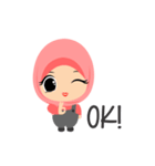 Depipit Cute Hijab Girl（個別スタンプ：4）