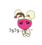 水玉宇宙人 うさみみバージョン（個別スタンプ：9）