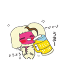 水玉宇宙人 うさみみバージョン（個別スタンプ：34）