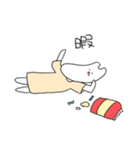 大学生うさぎさんとキリン教授（個別スタンプ：3）