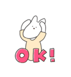 大学生うさぎさんとキリン教授（個別スタンプ：14）