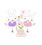 女子力高め！ウサギちゃんバレリーナ（個別スタンプ：35）