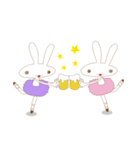 女子力高め！ウサギちゃんバレリーナ（個別スタンプ：40）