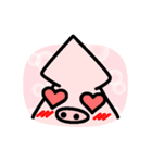 Cute Pigsquid（個別スタンプ：34）