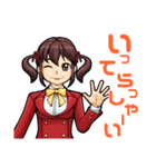 ツインテールの元気っ子（個別スタンプ：3）