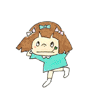 きいろネコ（オス）と女の子LIFE（個別スタンプ：13）