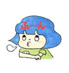 きいろネコ（オス）と女の子LIFE（個別スタンプ：21）