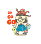 きいろネコ（オス）と女の子LIFE（個別スタンプ：40）