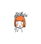 Orange girl by JS（個別スタンプ：1）