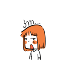 Orange girl by JS（個別スタンプ：2）