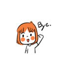 Orange girl by JS（個別スタンプ：5）