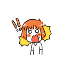 Orange girl by JS（個別スタンプ：7）