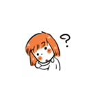 Orange girl by JS（個別スタンプ：8）