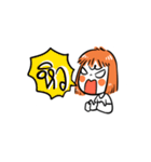 Orange girl by JS（個別スタンプ：9）