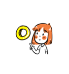 Orange girl by JS（個別スタンプ：10）