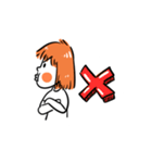 Orange girl by JS（個別スタンプ：11）