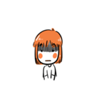 Orange girl by JS（個別スタンプ：12）