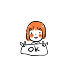 Orange girl by JS（個別スタンプ：14）