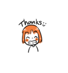 Orange girl by JS（個別スタンプ：15）