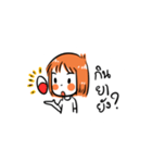 Orange girl by JS（個別スタンプ：22）