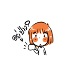 Orange girl by JS（個別スタンプ：24）