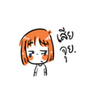 Orange girl by JS（個別スタンプ：25）