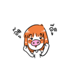 Orange girl by JS（個別スタンプ：26）