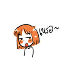 Orange girl by JS（個別スタンプ：27）