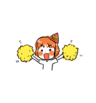 Orange girl by JS（個別スタンプ：29）