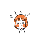 Orange girl by JS（個別スタンプ：31）