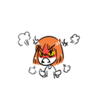 Orange girl by JS（個別スタンプ：34）