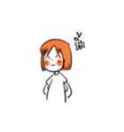 Orange girl by JS（個別スタンプ：40）