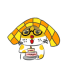 The black glasses family(Cat-I love you)（個別スタンプ：3）