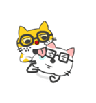 The black glasses family(Cat-I love you)（個別スタンプ：4）
