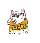 The black glasses family(Cat-I love you)（個別スタンプ：6）