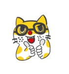 The black glasses family(Cat-I love you)（個別スタンプ：7）