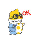 The black glasses family(Cat-I love you)（個別スタンプ：9）