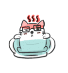 The black glasses family(Cat-I love you)（個別スタンプ：10）