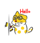 The black glasses family(Cat-I love you)（個別スタンプ：11）